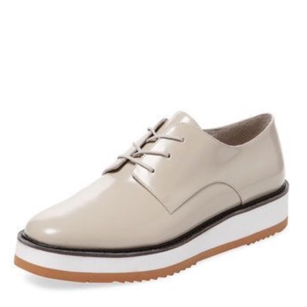 Vince Grey Leather Reed Platforms
